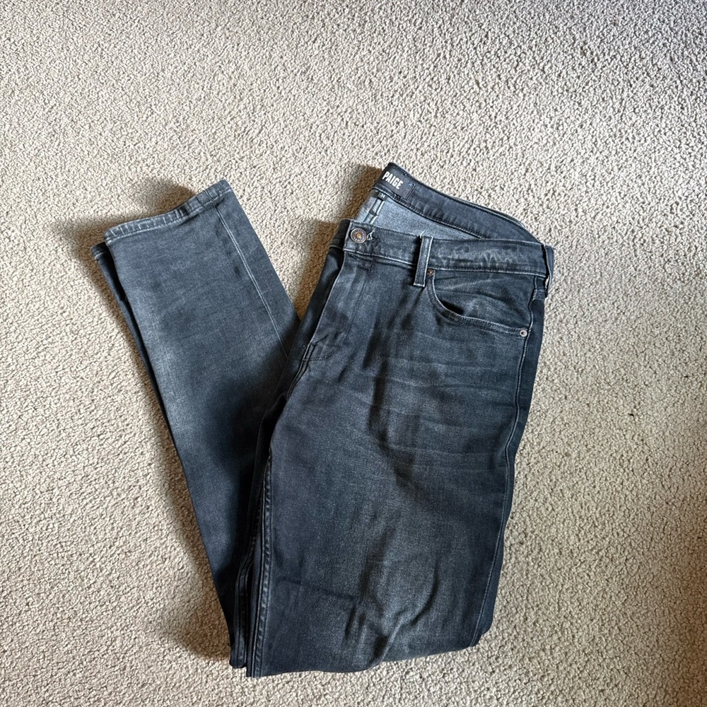 PAIGE Lennox Men's Slim Faded Black Denim Jeans